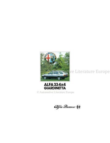 1984 ALFA ROMEO 33 4X4 GIARDINETTA BROCHURE DUITS, Nieuw, Alfa Romeo, Author