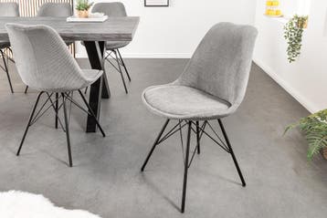 Design stoel SCANDINAVIA MEESTERSTUK grijs koord zwart, Huis en Inrichting, Ophalen of Verzenden, Nieuw