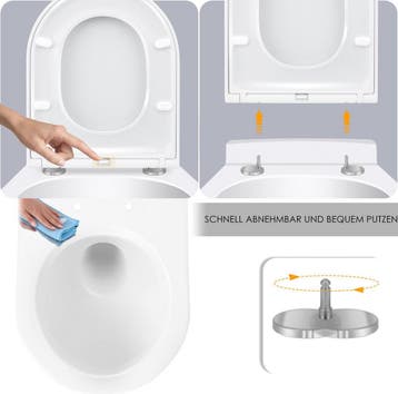 WC bril Softclose - Toiletbril - Wit - KESSER®, Verzenden, Zo goed als nieuw