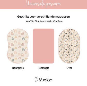 2dekans | Yunioo Universele Wieglaken Set  Hoeslaken Baby, Ophalen of Verzenden, Zo goed als nieuw