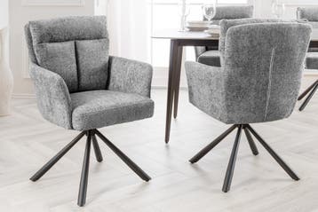 Bureaustoel BIG GEORGE grijs structuurstof met armleuning, Huis en Inrichting, Stoelen, Ophalen of Verzenden, Nieuw