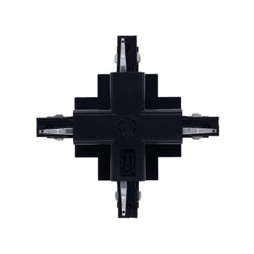 INBOUW 3-FASE | X-VORM CONNECTOR | ZWART, Nieuw
