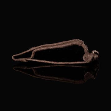 Keltisch IJzer Fibula, La Tène, zeldzaam in ijzer
