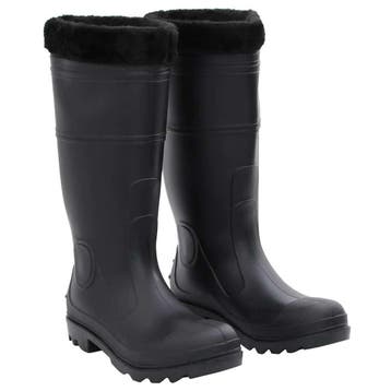 vidaXL Regenlaarzen met verwijderbare sokken maat 41 PVC, Verzenden, Nieuw