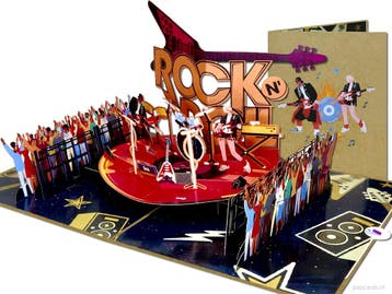 Rock n Roll Live Band concert met juichend publiek –..., Verzenden, Nieuw