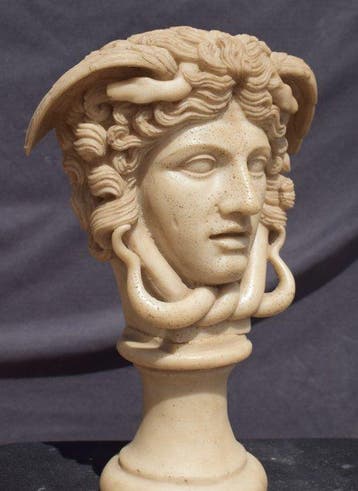 sculptuur, Medusa Rondanini - 27 cm - Carrara-marmer