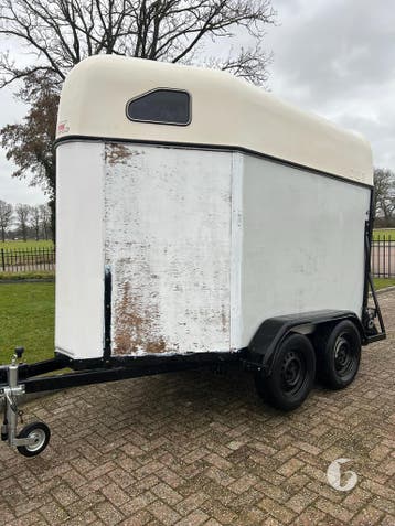 Leuke Hotra 1.5 paards!, Ophalen, Zo goed als nieuw, Hout, 1½-paards trailer