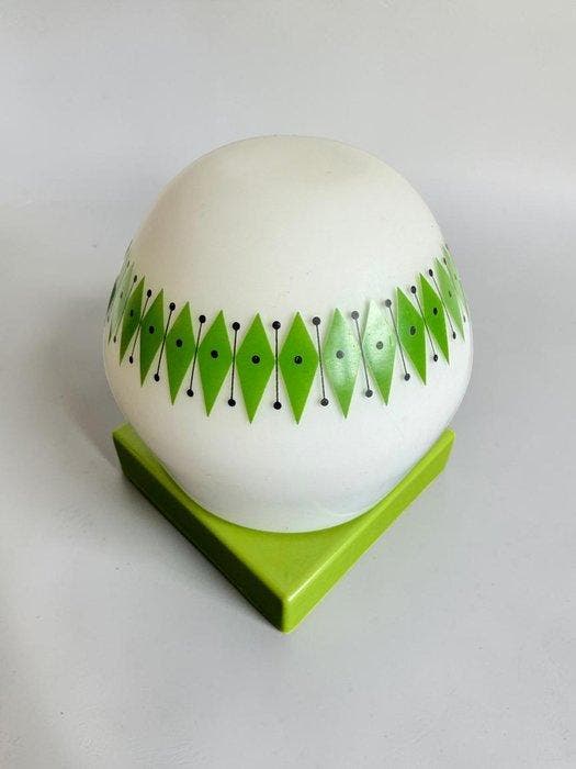 1950s Mid-century Modern - Plafondlamp - Bakeliet, Glas,, Antiek en Kunst, Curiosa en Brocante