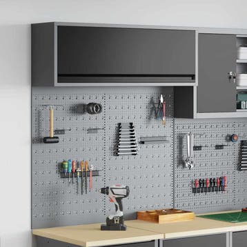 vidaXL Gereedschapskast set met plank 3 st Zwart, Doe-het-zelf en Verbouw, Verzenden, Nieuw