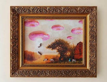 DKT - Donut Invasion - 3D Original Mixed Media