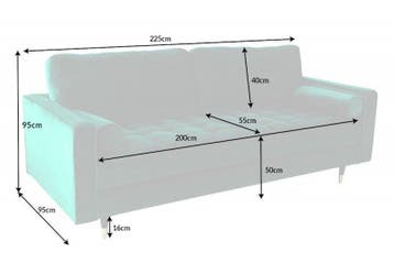 Design 3-zits loungebank COSY VELVET 220cm smaragdgroen, Huis en Inrichting, Banken | Bankstellen, Ophalen of Verzenden, Nieuw