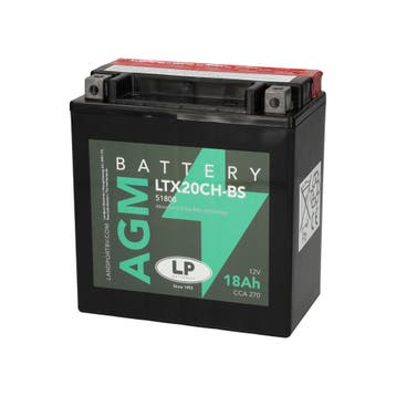 Landport (LP) LTX20CH-BS 12 volt 18,0 ah AGM motor accu, Ophalen of Verzenden, Nieuw