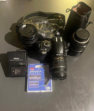 Nikon D3100 + Nikkor 18-55mm vr + tamron 18-200mm Digitale, Nieuw