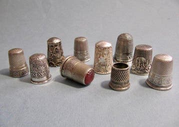 Various Makers - Vingerhoed (10) - Zilver 1840-1985, Antiek en Kunst