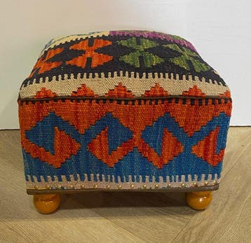 Kelim Poef(Ongebruikt/Nieuw) - Kelim - 34 cm - 34 cm, Nieuw