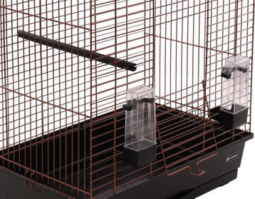 Vogelkooi Flamingo Halura Koper/Zwart – Parkietenkooi met., Verzenden, Nieuw, Overige materialen, Vogelkooi