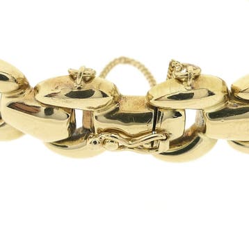 Gouden Bismarck schakelarmband, Ophalen of Verzenden, Gebruikt, Goud, Goud