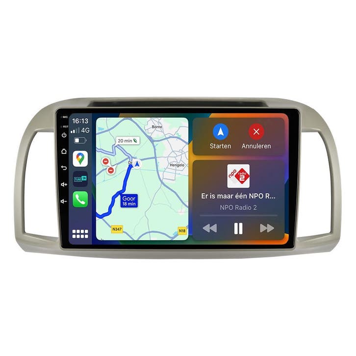 Nissan Micra Navigatie Radio Apple Carplay en Android Auto, Auto diversen, Autoradio's, Nieuw, Ophalen of Verzenden