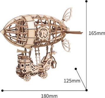 Robotime Lucht airschip 18 Cm Hout Naturel 176-delig Bouw..., Verzenden, Nieuw