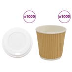 vidaXL Papieren koffiekopjes met deksel 1000 st 4oz 100 ml, Huis en Inrichting, Keuken | Servies, Verzenden, Nieuw