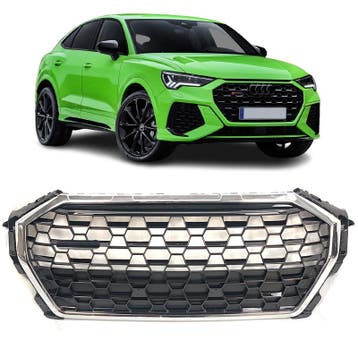 Carnamics Grille | Audi Q3 18- 5-d | OEM-Style zwart / chroo, Verzenden, Nieuw