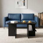 vidaXL Salontafel Zwart eiken 87 x 50 x 45 cm Geconstrueerd, Huis en Inrichting, Tafels | Salontafels, Verzenden, Nieuw, 50 tot 100 cm