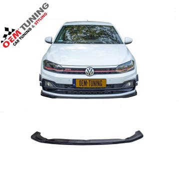 Frontspoiler Polo 2G GTI R-line | 17-2021 Hoogglans Zwart, Auto-onderdelen, Volkswagen, Ophalen of Verzenden, Bumper, Nieuw