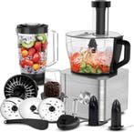 Keukenmachine 11-in-1 | 3.2L Zilver Tweedekansje OP=OP, Nieuw, Ophalen of Verzenden, Vaatwasserbestendig, 3 snelheden of meer