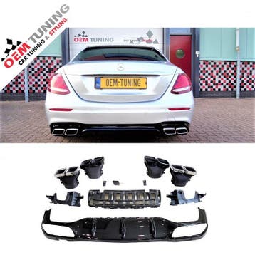 MERCEDES-BENZ E-CLASS W213 E63 AMG S DIFFUSER ZWART | 2016 -, Mercedes-Benz, Nieuw, Ophalen of Verzenden, Achter