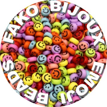Fako Bijoux - Emoji / Smiley Kralen - Acryl - 7mm - Sieraden, Verzenden, Nieuw