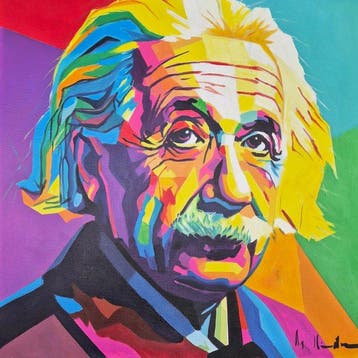 DR HIDE - (100% handpainted !) Einstein Brain