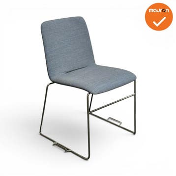 Refurbished Vepa Vergaderstoel - Donkerblauw  - Zilvergri..., Vergader- of Presentatieruimte, Ophalen of Verzenden, Gebruikt, Stoel