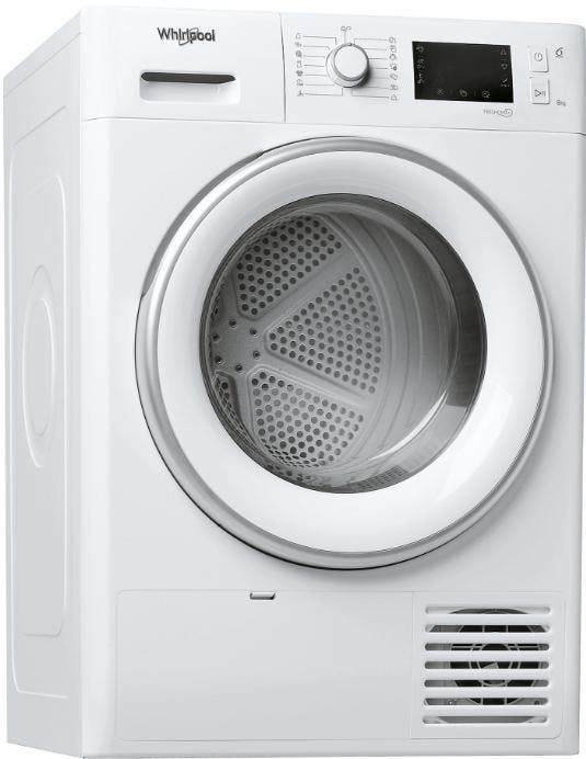 Whirlpool Ftd8x3ws - Warmtepompdroger - 8 kg - 6th Sense -, Witgoed en Apparatuur, Wasdrogers, Zo goed als nieuw, Voorlader, 85 tot 90 cm