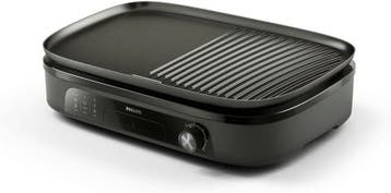 Contactgrill HD6210 | Omkeerbare Platen | Laatste Stuk!, Ophalen of Verzenden, Vaatwasmachinebestendig, Gebruikt, Tafelgrill