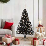 vidaXL Kunstmatig Voorverlicht Kerstboom met 150 LED Zwart, Diversen, Kerst, Verzenden, Nieuw