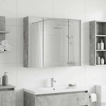 vidaXL Badkamer spiegelkast Beton Grijs 60 x 14,5 x 50 cm, Verzenden, Nieuw