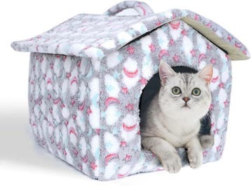 Kattenmand - Kattenhuis - Wigwam - Grijs - Nobleza •, Verzenden, Zo goed als nieuw