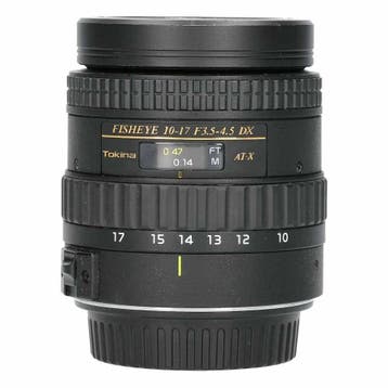 Tokina 10-17mm f/3.5-4.5 AT-X DX AF Fisheye -  met garantie, Ophalen of Verzenden, Gebruikt