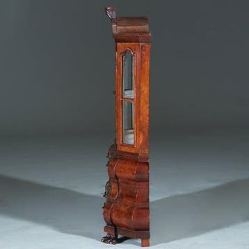 MINIATUUR of meesterstuk van een 18e eeuwse wortelnoten por, Ophalen of Verzenden