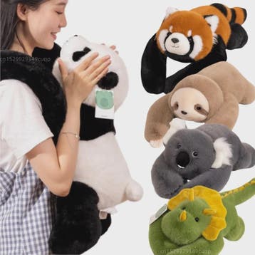 Kawaii Pluche Knuffel Dieren - Panda, Koala, Luiaard, Wasbee, Verzenden, Nieuw