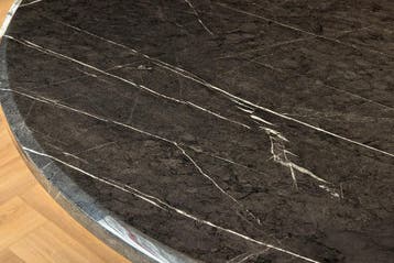 Ronde eettafel ELEGANCIA 130cm zwart marmer chroomstaal met, Huis en Inrichting, Tafels | Eettafels, Ophalen of Verzenden, Nieuw
