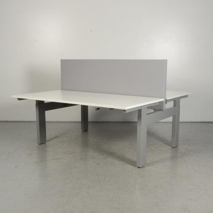 Benchwerkplek Voortman - Wit blad - 160 x 80 cm (2x) -, Huis en Inrichting, Bureaus, Ophalen of Verzenden