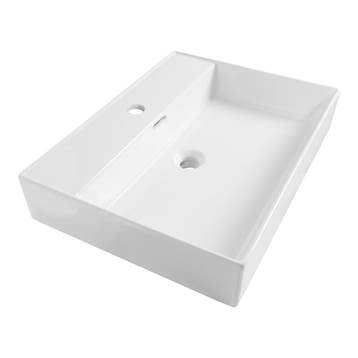 Brauer Lunar Wastafel - 60 cm - met 1 Spoelbak en 1 Kraangat, Ophalen of Verzenden, Nieuw