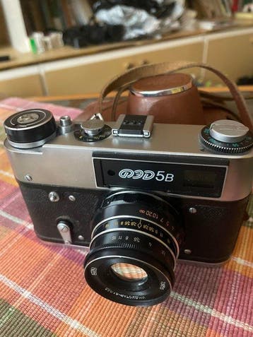 FED 5B + Industar-61 2,8/55mm Meetzoeker camera (Zonder, Nieuw