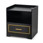 LIVSK Nachtkastje met Ledverlichting - Bewegingssensor - USB, Huis en Inrichting, Verzenden, Nieuw