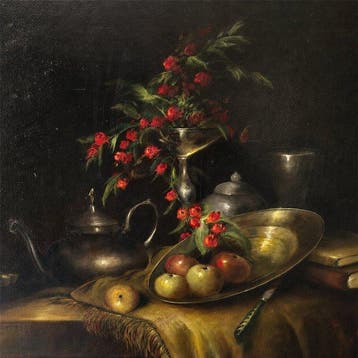 Europese school (XX) - Still Life with Flowers and Fruit