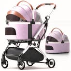 Hondenbuggy Deluxe Pink - Opvouwbaar - Premium banden - R..., Dieren en Toebehoren, Ophalen of Verzenden, Nieuw