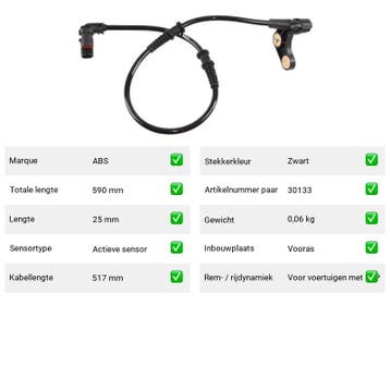 ABS-sensor Mercedes-Benz SLK 200 Kompressor (R170) Van 2000-, Verzenden, Nieuw, Mercedes-Benz