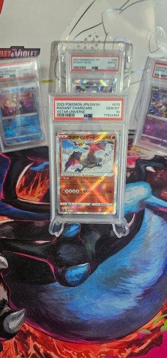 Pokémon - 1 Graded card - Charizard #015 Foil, Full art -, Nieuw