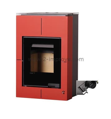 Aquaflame Vario Saporo cv-houtkachel Rood Handmatige, Verzenden, Nieuw